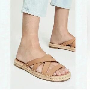 Sam Edelman Averie Espadrille Leather Slide Sandals